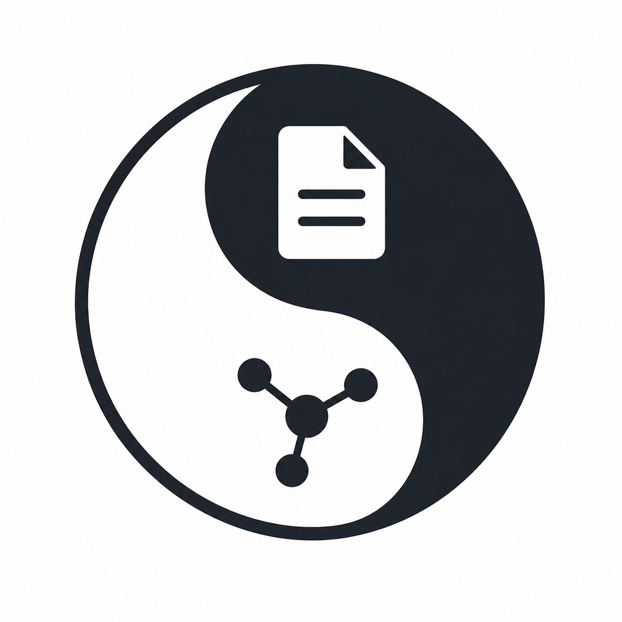 Knowledge Index logo — a yin-yang of a document and a knowledge graph